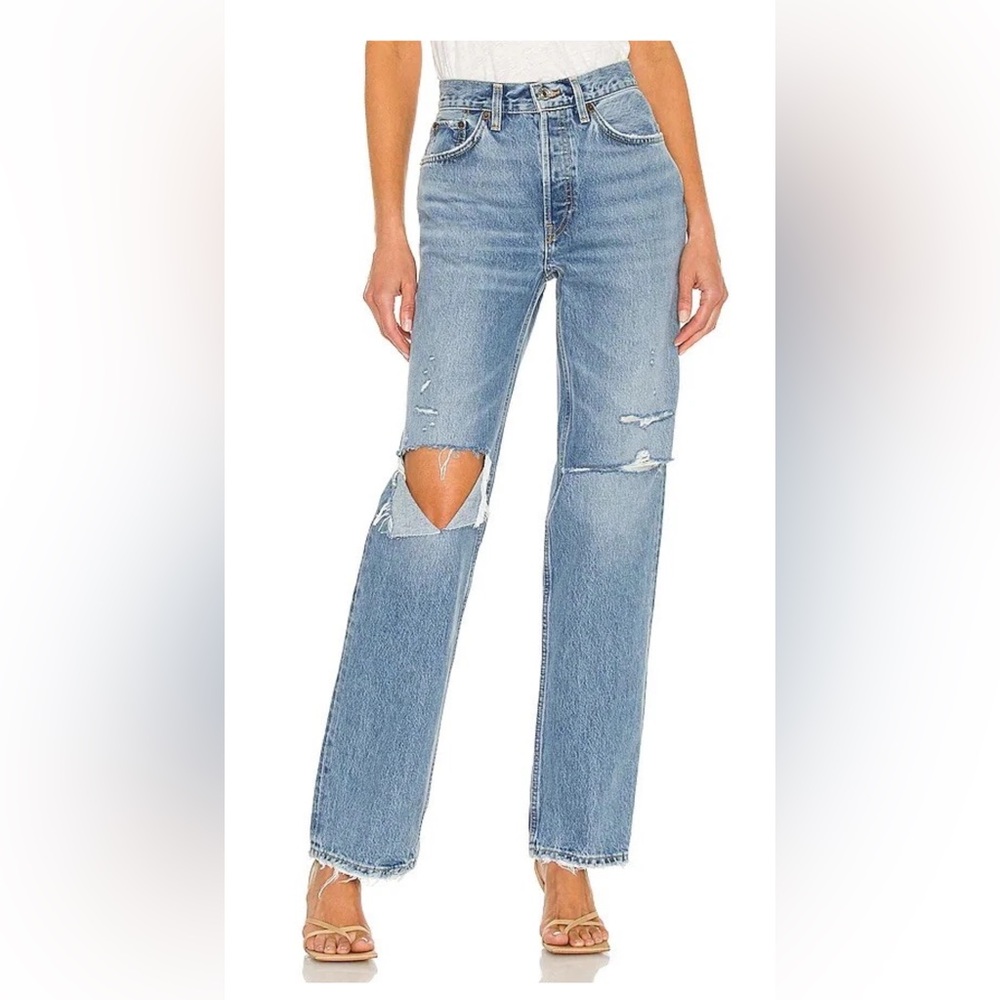 Redone comfy 90s Jean in Sunfaded destroy